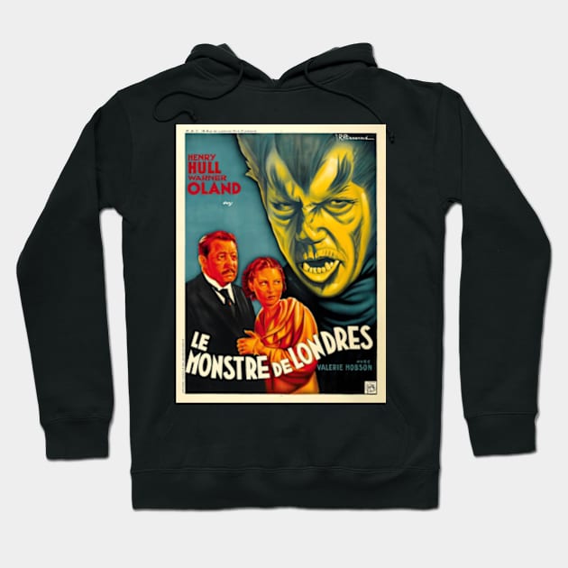 The Werewolf of London (1935) Horror Movie - French Movie Poster Hoodie by Desert Owl Designs